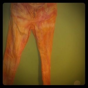One of a Kind Tie Dye Straight Leg Jeans